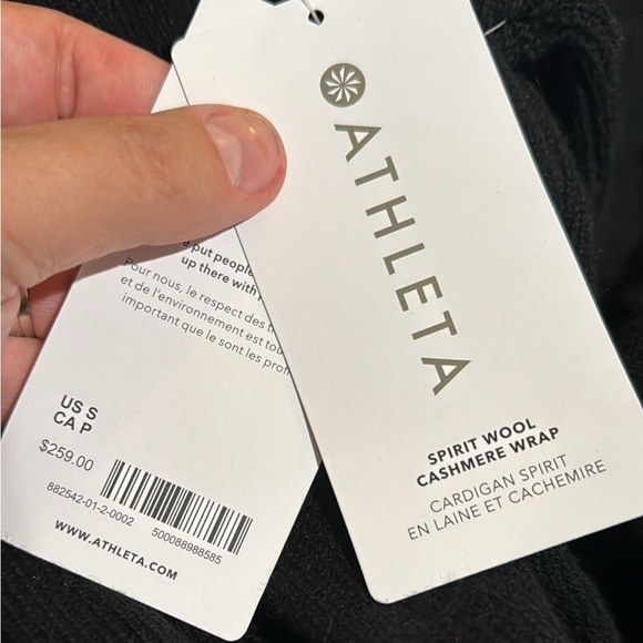 Athleta Spirit Wool Cashmere Wrap // Black - Picture 7 of 9